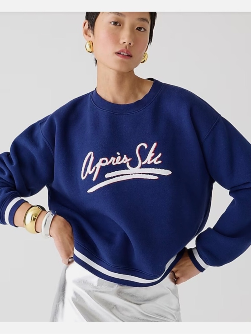 J. Crew Heritage fleece après-ski graphic sweatshirt